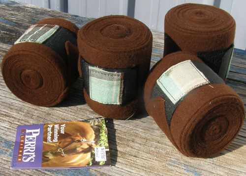Perri's Polo Wraps Leg Wraps Leg Bandages Pony Brown/Green Plaid