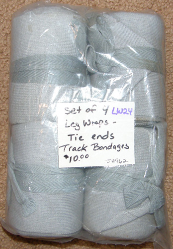 Standing Bandages Track Bandages Basic Standing Wraps Leg Wraps Tie Ends Horse Gray