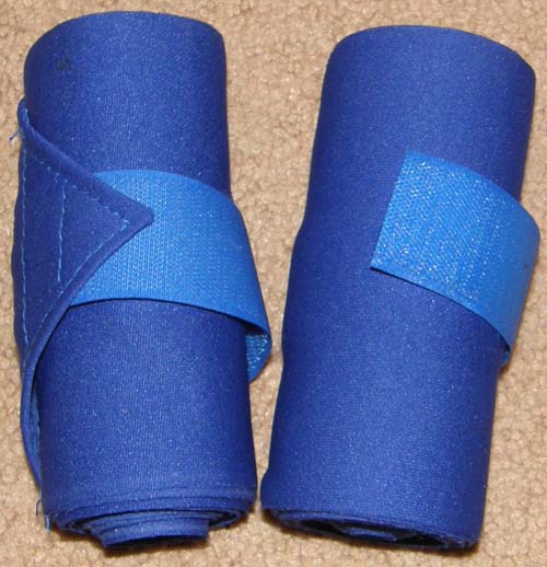 Double Knit Polyester Standing Wraps Track Wraps Extra Long Leg Wraps Horse Blue