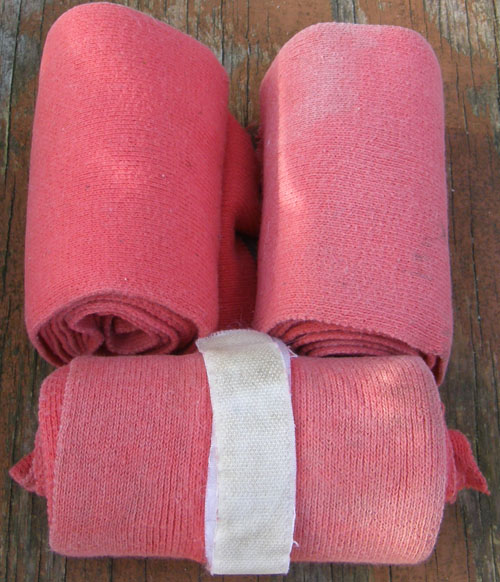 Standing Bandages Track Bandages Knit Standing Wraps Leg Wraps Red