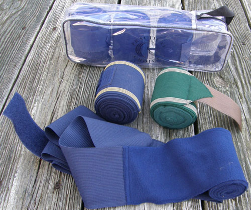 Practical Choice Leg Wraps Polo Wraps Elastic Exercise Wraps Combo Wraps Navy Blue/Gold Hunter Green/Tan