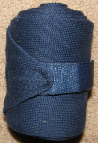 Double Knit Polyester Standing Wraps Track Wraps Extra Long Leg Wraps Horse Navy Blue Single Wrap