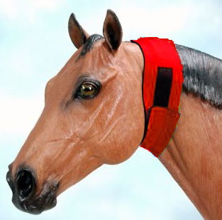 Tough-1 5” Neoprene Neck Sweat Neck Wrap Throatlatch Sweat Jowl Sweat Horse Red