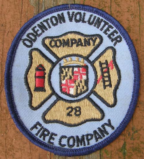 Vintage Odenton MD Volunteer Fire Company 28 Fire Dept Patch Sew On Shoulder Patch