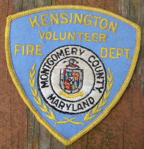 Vintage Kensington Volunteer Fire Dept Montgomery County MD Fire Dept Patch Sew On Shoulder Patch