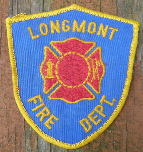 Vintage Longmont CO Fire Dept Patch Sew On Shoulder Patch