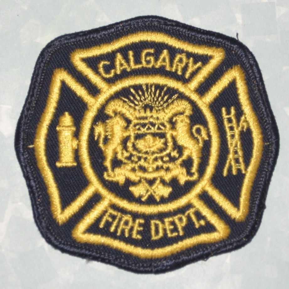 Vintage Calgary Canada Fire Dept Patch Sew On Shoulder Patch
