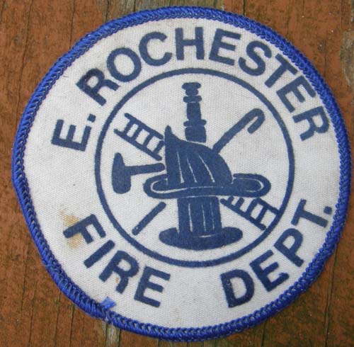 Vintage E. Rochester NY Round Fire Dept Patch Sew On Shoulder Patch