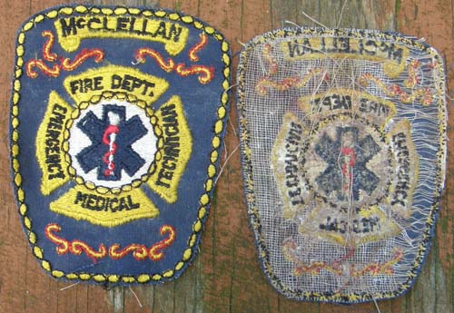 Vintage McClellan CA AFB EMT Emergency Medical Technician Fire Dept Patch Sew On Shoulder Patch