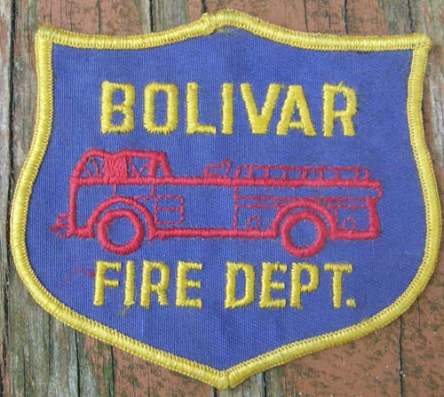 Vintage Bolivar NY or MO Fire Dept Patch Sew On Shoulder Patch