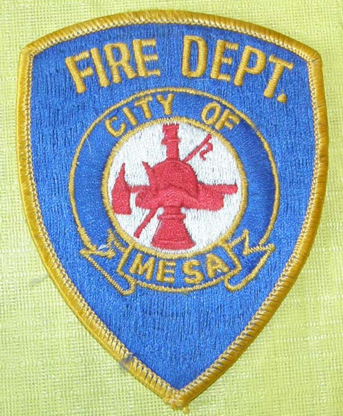 Vintage City of Mesa AZ Fire Dept Patch Sew On Shoulder Patch