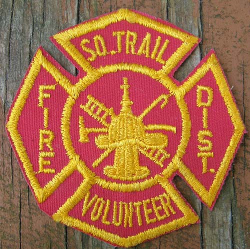Vintage South Trail FL So. Trail Volunteer Fire District Fire Dept Patch Sew On Shoulder Patch