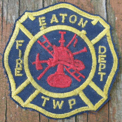 Vintage Eaton TWP OH Fire Dept Patch Sew On Shoulder Patch
