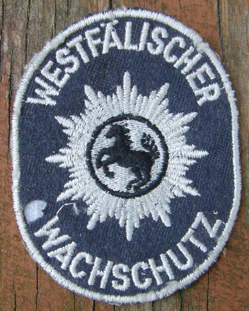 Vintage Westfälischer Wachschutz German Security Police Fire Dept Patch Sew On Shoulder Patch
