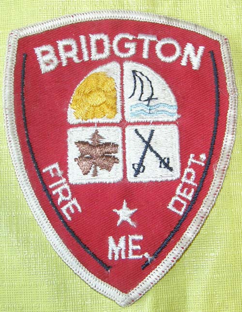 Vintage Bridgton Maine ME Fire Dept Patch Sew On Shoulder Patch
