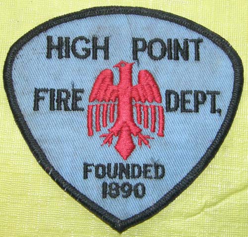 Vintage High Point NC Fire Dept Patch Sew On Shoulder Patch