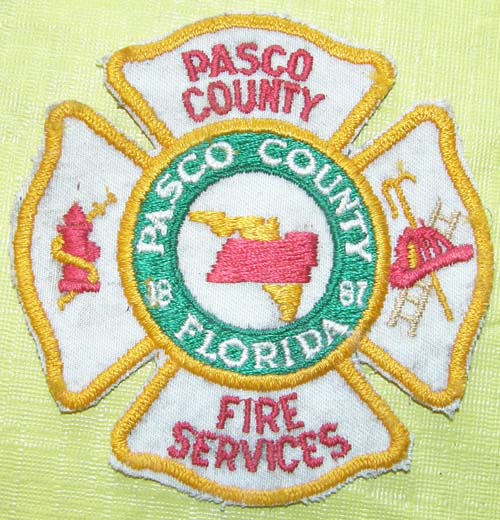 Vintage Pasco County Florida Fire Dept Patch Sew On Shoulder Shoulder Patch
