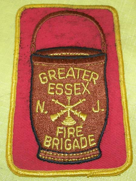 Vintage Greater Essex NJ Fire Brigade Fire Dept Patch Sew On Shoulder Patch