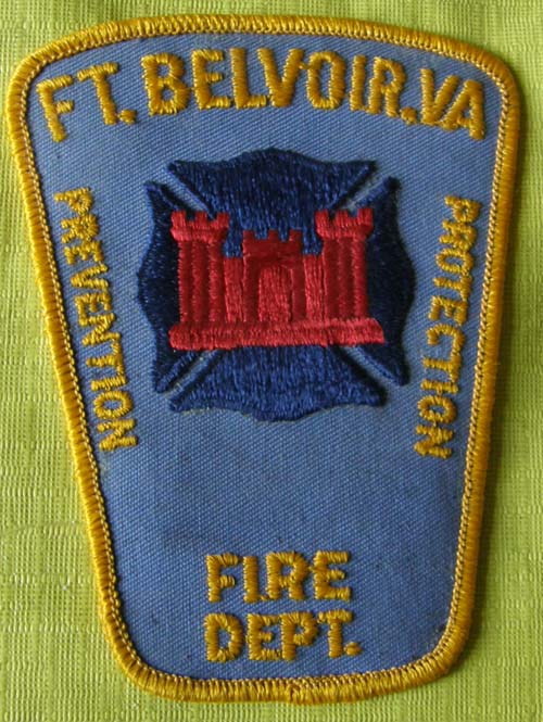 Vintage Ft Belvoir VA Fire Dept Fire Dept Patch Sew On Shoulder Patch