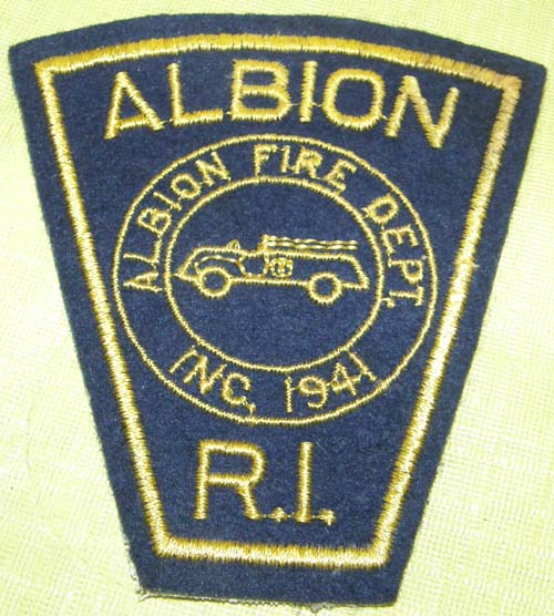 Vintage Felt Albion RI Fire Dept Patch Sew On Shoulder Patch