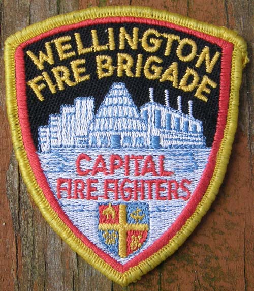 Vintage Wellington Fire Brigade Capitol Firefighters Fire Dept Patch Sew On Shoulder Patch