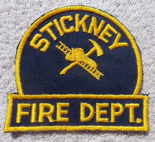 Vintage Stickney IL Fire Dept Patch Sew On Shoulder Patch