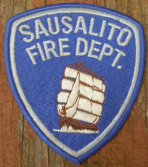 Vintage Sausalito CA Fire Boat Fire Dept Patch Sew On Shoulder Patch