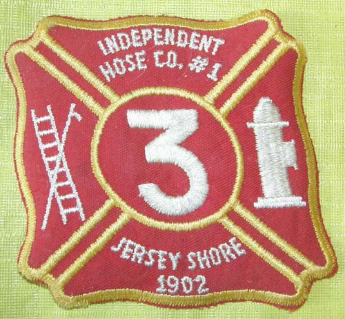 Vintage Independent Hose Co No. 1 Jersey Shore 1902 Fire Dept Patch Sew On Shoulder Patch