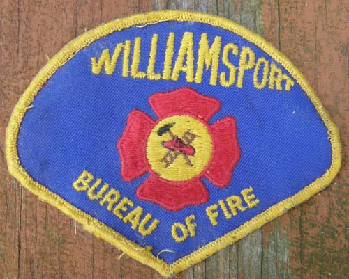 Vintage Williamsport PA Bureau Of Fire Dept Patch Sew On Shoulder Patch