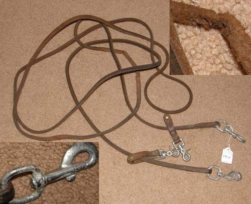 Harness Leather Draw Reins with Snaps Pulley Draw Reins