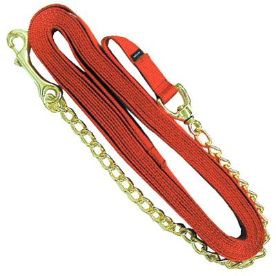 Nylon Lunge Line with Chain Nylon Longe Line Red