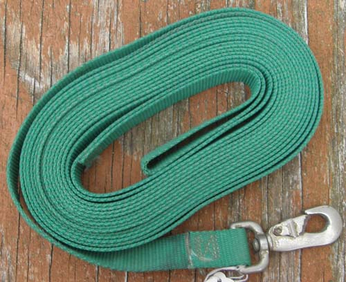 Nylon Lunge Line with Snap Longe Line Green