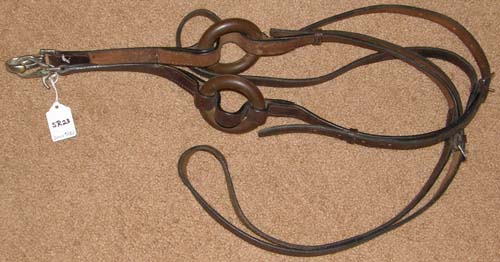 German Style Side Reins Leather with Rubber Donut Side Reins