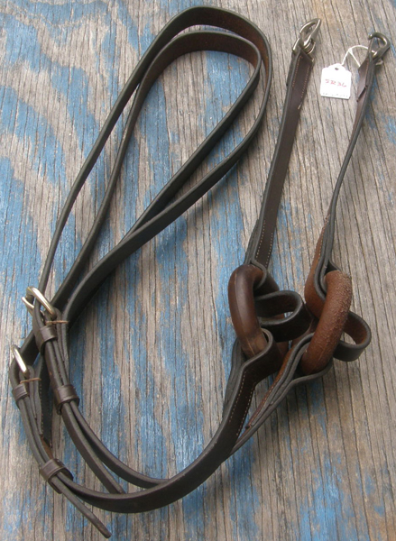 German Style Side Reins Leather Donut Side Reins