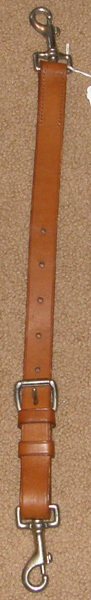 Single Ply Leather Tie Down Snap On Short Western Tiedown Strap Chestnut