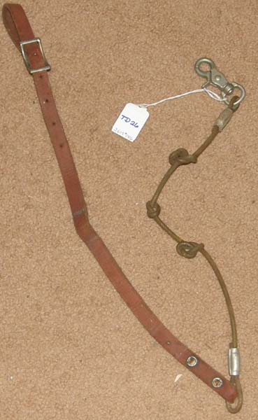 Latigo Leather Cable Tie Down Cable Western Tiedown Strap Russet Brown