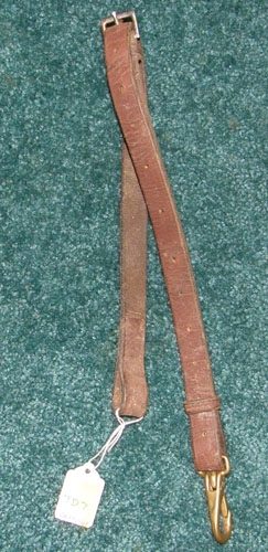 Short Leather Tie Down with Brass Snap Western Tiedown Strap English Standing Martingale Attachment Brown