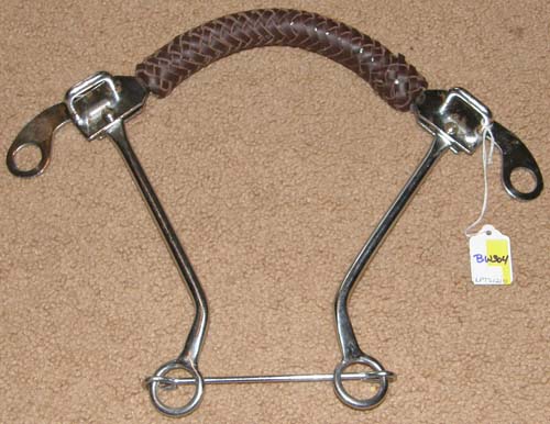 Braided Nose Hackamore Braided Leather Mechanical Hackamore Bit 