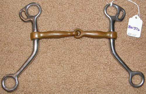5” Copper Mouth Tom Thumb Grazing Bit Jointed Training Snaffle Bit Western Breaking Bit