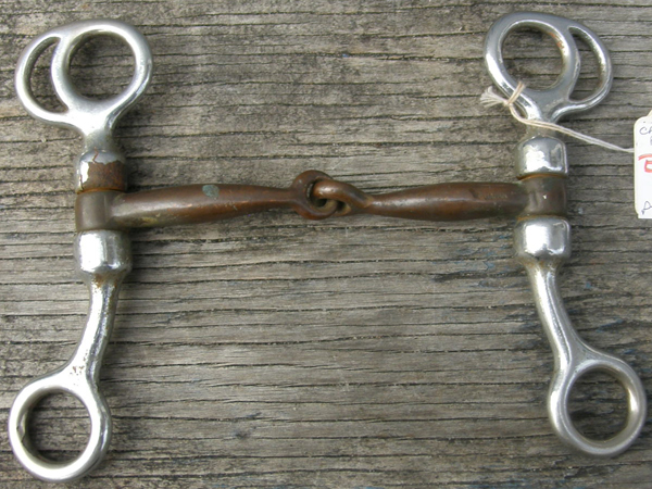 5" Copper Mouth Tom Thumb Jointed Curb Bit Training Snaffle Bit Western Breaking Bit