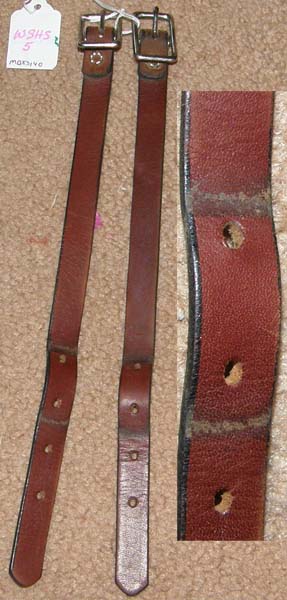 Western Stirrup Hobble Straps Dark Brown Leather