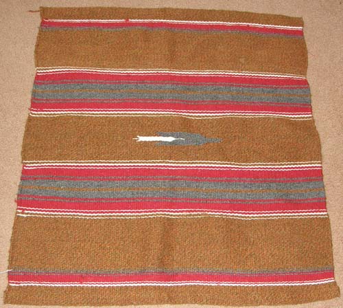 Single Fold Navajo Blanket Western Saddle Blanket Rug Red/Brown/White