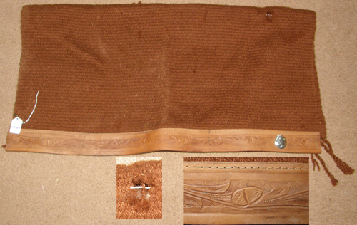 Mayatex? Solid Western Show Blanket Western Saddle Blanket Acorn Tooled Trim Wear Leathers Rust Brown