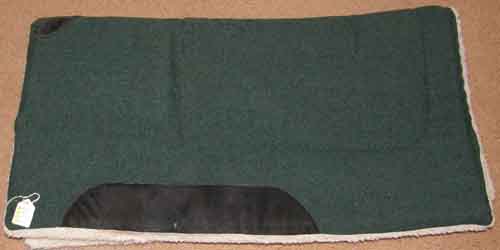 Toklat Built Up Front Fleece Lined Western Saddle Pad Built Up Square Pad Hunter Green 32x34