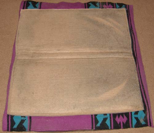 Wolf Creek Outfitters New Zealand Wool Show Pad Felt Lined Western Show Blanket with Wear Leathers Western Saddle Blanket Cutter Pad Purple/Teal/Pink/White/Black