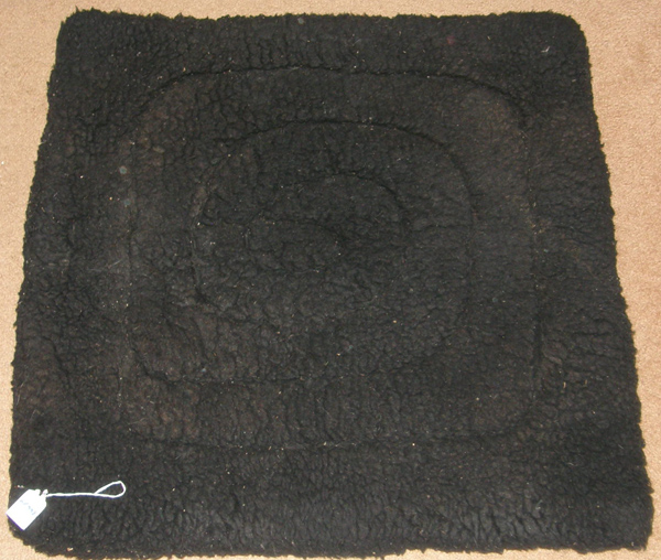 Thick Fleece Western Saddle Pad Doubled Fleece Square Pad Dog Bed Black 30x28