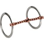 Formay 5” Copper Twisted Wire Loose Ring Snaffle Bit Flat Ring English Western Snaffle Bit
