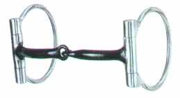5” Sweet Iron Jointed Snaffle Off Set Dee Bit Offset D Snaffle Bit Copper Inlay Western Snaffle Bit