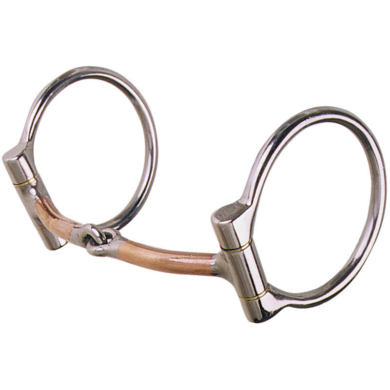 Reinsman? 5” Copper Mouth Jointed Snaffle Off Set Dee Bit Offset D Snaffle Bit Western Snaffle Bit