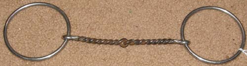 5” Sweet Iron Twisted Wire Loose Ring Snaffle Bit Black Steel Single Twisted Wire Snaffle Western Snaffle Bit